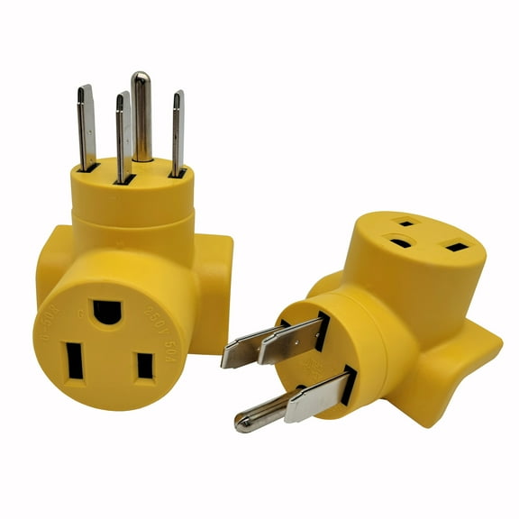 Parkworld 62848 Welder Adapter NEMA 14-50P to 6-50R One Piece Compact Adapter Output 50amp 250Volt