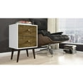 thumbnail image 7 of Manhattan Comfort Liberty Modern 2 Drawer Bedroom Nightstand, White/Rustic Brown, 7 of 7