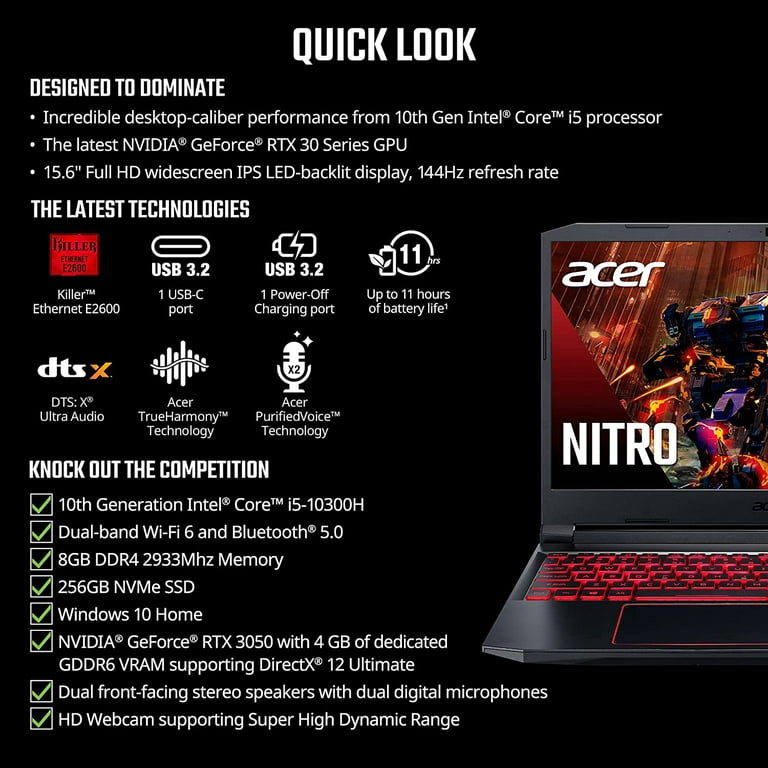 Acer Nitro 5 AN515-55-53E5 Gaming Laptop 15.6