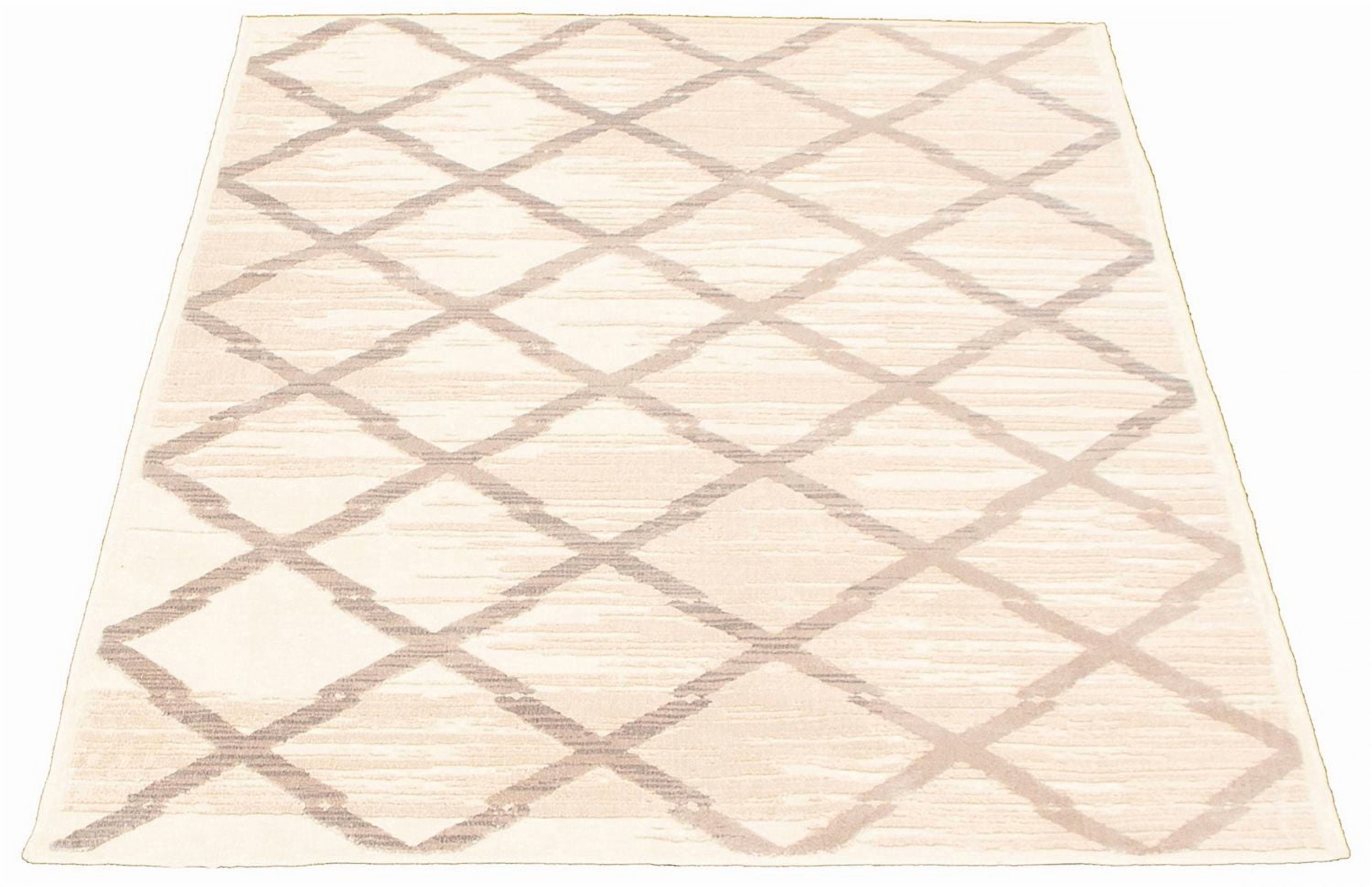 ECARPET Area Rug for Living Room and Dining Room Kasbah Ivory 6'3" x 9'6"