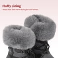thumbnail image 2 of Dream Pairs Boys Girls Toddler Snow Boots Slip Resistant Faux Fur Lined Mid Calf Little Kids Winter Shoes SDSB2221K BLACK/GRAY Size 13, 2 of 5