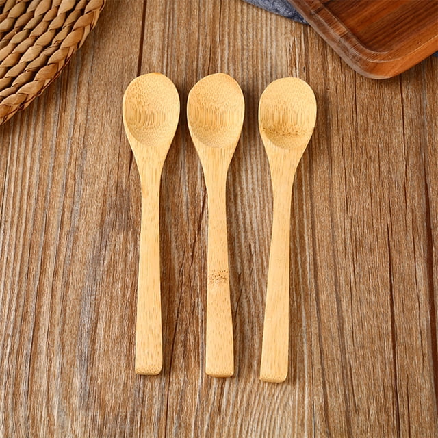Cuchara de madera redonda de bambú Cuchara para sopa Cuchara para mezclar Utensilios de cocina de madera
