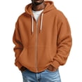 thumbnail image 2 of Oversized Hoodies for Men Long Sleeve Solid Color Waffle Hooded Sweatshirt with Pockets Casual Zip Up Jacket Outerwear, 2 of 5