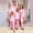 2Women:Pink, variant on GILIGEGE Christmas Family Pajamas Matching Sets Family Matching Button Down Pajamas Pjs Silk Satin Long Sleeve Shirt Long Pants Set Sleepwear 2 Pcs Outfits Loungewear