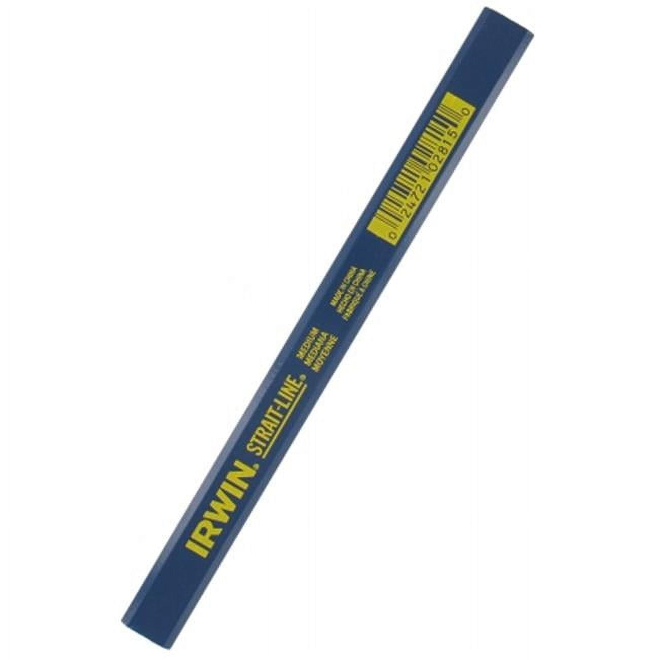 irwin tools strait-line 66305sl carpenter's pencil, medium lead, box of 72 (66305sl)