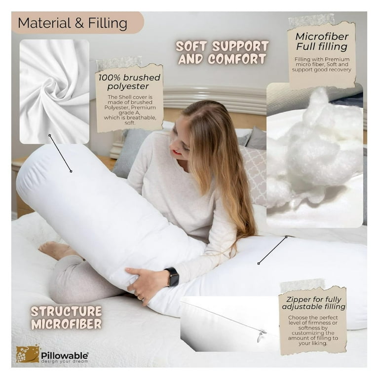 Extra long bolster pillow for king bed 2025