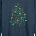 thumbnail image 3 of Instant Message - Paw Print Christmas Tree Lightweight French Terry Wide Neck Long Sleeve Graphic Shirt, 3 of 6