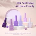 thumbnail image 2 of Set de esmaltes de uñas en gel CANNI Purple, 6 colores, 9 ml, UV LED Soak Off, 2 of 8