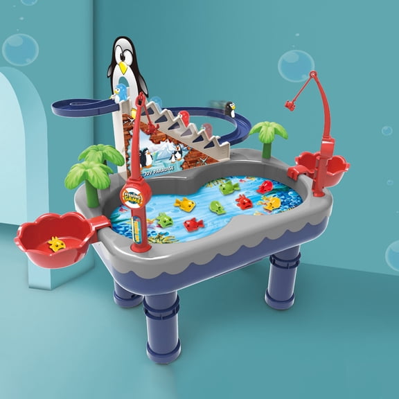 Water Table Play Sink Toy for Kids 2 3 4 5 6 Years Old - Outdoor Kitchen with Running Water, Fishing Games, Toddler Water Play Table for Kids Ages 3-8, Beach Outdoor Toys, Summer Gifts