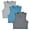 Blue / Charcoal / Light Grey, variant on Sumona 3 Pack Everyday Casual Sport Yoga Women Mock Neck Crop Tops