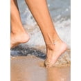thumbnail image 5 of Silvora 925 Sterling Silver Anklets for Women Heart Birthstone Bead Layered Chain Ankle Bracelets Summer Beach Trendy Jewelry Gifts for Mother, Wife, Daughter, Friends, June, 5 of 6