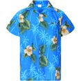thumbnail image 7 of KDFJPTH Women'S Funky Hawaiian Shirt Blouse Frontpocket Leaves Flowers Palm Print Top Womens Cotton Tees Loose Fit Christmas Long Sleeve for Women, 7 of 7