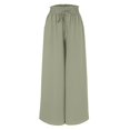 thumbnail image 3 of IDALL Wide Leg Pants Woman Lounge Pants Women Women Flowy Ruffle Solid Color Drawstring Waist Pants Baggy Pants Women'S Pants Army Green L, 3 of 4