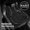 thumbnail image 3 of Car Floor Mats, Black Sparkly Crystal Bling Glitter Car Mats Set, Front and Rear Heavy Duty Rubber Car Mats with Anti-Slip Backing, All Weather, Trim-to-Fit for Automotive SUVs, Sedan, Vans, 3 of 16
