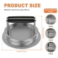 thumbnail image 2 of Hamburger Press Patty Maker 5.5 Inch Round Burger Press Adjustable Thickness Hamburger Mold Press Rustproof Burger Shaper Mold with Wooden Handle Reusable Meat Patty Maker for Home, 2 of 9