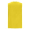 thumbnail image 4 of Fartey Women's Cotton Linen Tank Tops Fashion Raw Edge V Neck Tanks Summer Sleeveless Shirts Loose BreathableSolid Color Casual Camisoles Yellow L, 4 of 7