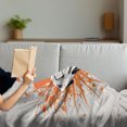 thumbnail image 3 of Cars Soft Flannel Fleece Blanket, Graffiti Style Inspired Sports Car Sprinting Graphic Work with Splash Color Elements, Cozy Plush for Indoor and Outdoor Use, 70" x 90", Grey Orange, by Ambesonne, 3 of 5