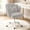 Gray, variant on HDHNBA Mid Back Velvet Petal Upholstered Vanity Desk Chair with Bow Cushion and Wheels
