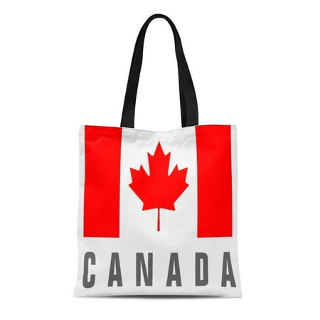 KDAGR Canvas Tote Bag Pride Canadian Flag of Canada Grocery Day Maple Leaf Reusable Handbag ...