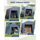 thumbnail image 4 of Idealhouse outdoor almacenamiento shelter shed carport, waterproof portable garage con roll - up ventilated zipper door y windows, heavy - duty tent shed para motorcycle, bike, firewood y tools, 4 of 7