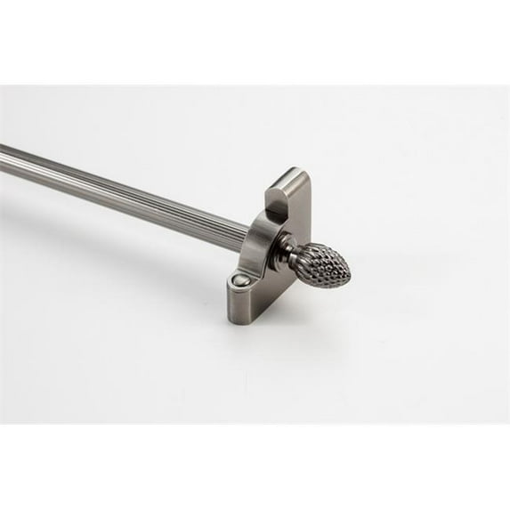 Zoroufy 01711-03714 48 inch Heritage Solid Stair Rod Set Extended Brackets Pineapple Finial in Antique Pewter