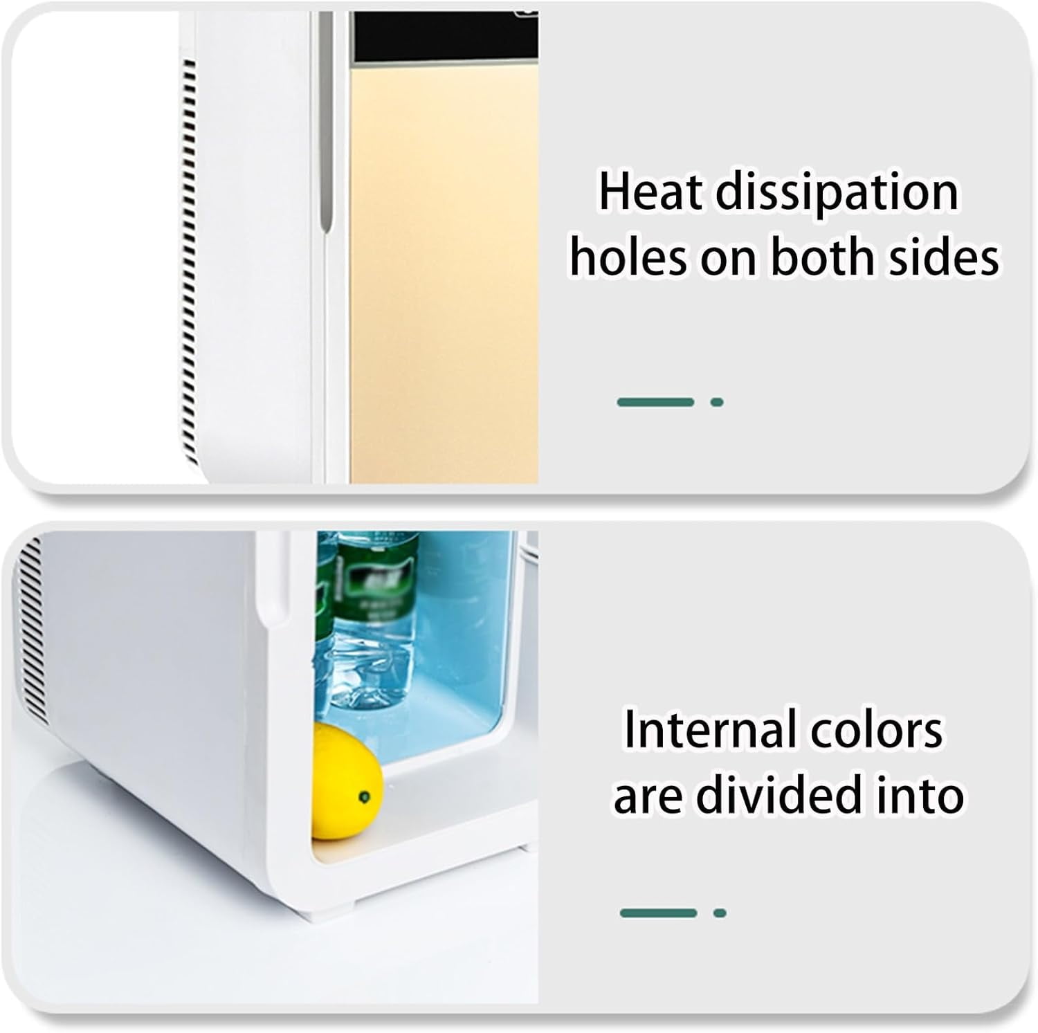 CNV Modern Small Refrigerator, Compact Refrigerator, Adjustable Single Mini Fridge Perfect for Dorm Apartment Office RV Garage Living Room(12L)