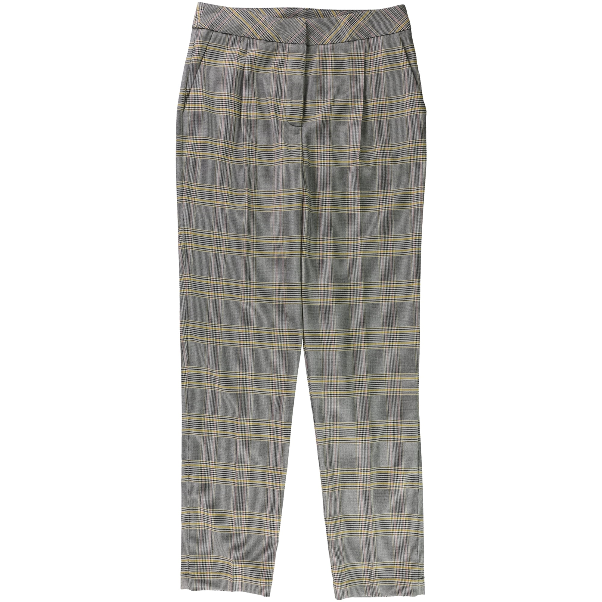 plaid tapered trousers