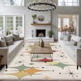 thumbnail image 3 of Large Area Rugs for Living Room Bedroom, Colorful Diamond 8'x10' Rug Washable Carpet Runner Indoor Outdoor, Modern Geometric Middle Century Beige Retro Non Slip Floor Mats Rug for Kitchen, Patio, 3 of 8