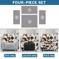 thumbnail image 6 of Xixirimido Brown Cow Pattern Recliner Chair Cover 4-Pieces Lazyboy Cover for Recliner Chair with Storage Pockets Furniture Protector for Living Room Printed Sofa Slipcover, 6 of 8