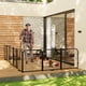 thumbnail image 2 of Yeshouse Parque para perros, valla metálica para interiores, jaula antioxidante para exteriores con puertas, corral resistente para mascotas para exteriores, autocaravanas, camping, jardín y patio, 2 of 7