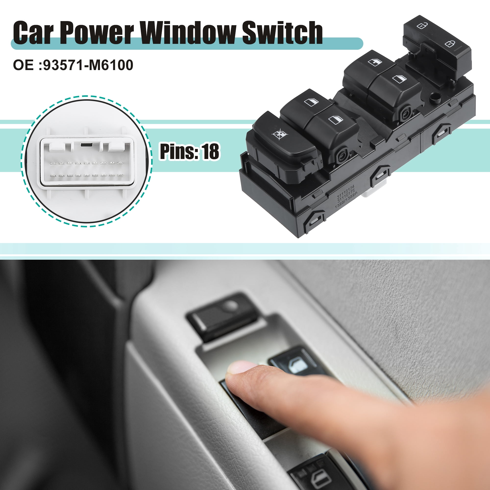 Unique Bargains Front Left Driver Side Power Window Switch for Kia Forte 2019-2023