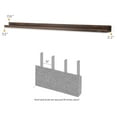 thumbnail image 2 of Ted 52" Long Narrow Wall Mount Wood Picture Ledge Photo Frame Display Floating Shelf for Living Room, Office, Kitchen, Bedroom, Bathroom Décor Storage - Burnt Brown, 2 of 9