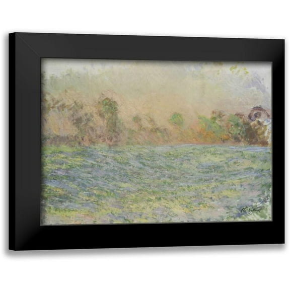Monet, Claude 14x11 Black Modern Framed Museum Art Print Titled - La prairie de Limetz, pres de Giverny