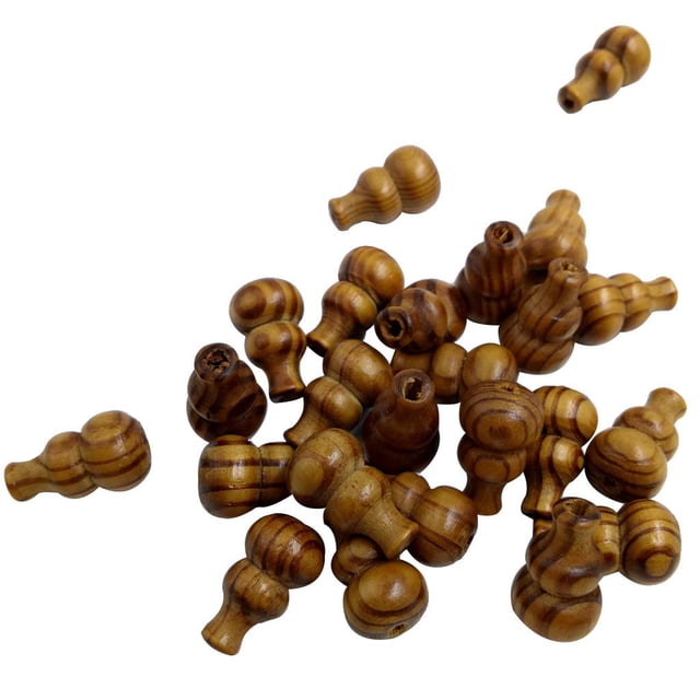 25pcs 27mm Calabash Spacer Beads de Rayas de Sueltas para Manualidades