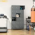 thumbnail image 6 of GangMei 18 Doors Metal Storage Locker Cabinet, Industrial Storage Lockers for Employees, Large Steel Storage Locker for School Office Gym Bedroom,Assembly Required (Dark Grey), 6 of 9