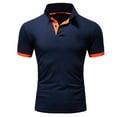 thumbnail image 1 of Birdeem Chemises pour Hommes Hommes Été Uni Bouton Col à Revers Haut Décontracté, 1 of 8