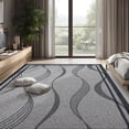 thumbnail image 7 of FULIE Abstract 4'x6'Rugs for Living Room Soft Area Rugs Boho Carpet,Dark Gray, 7 of 7