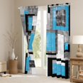 thumbnail image 3 of Manfei Western Artwork Blackout Curtains Set of 2 (52x84 Each) for Adult, Vintage Oil Printing Window Curtains, Blue Grey Watercolor Curtains and Drapes, Curtains and Drapes Room Decor, 3 of 6
