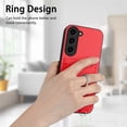 thumbnail image 2 of Allytechgroup Samsung Galaxy S22 Plus Case with Cards Holder, Crossbody Shoulder Strap Ring Holder Kicsktand Bumper Shockproof Slim Fit Wallet Case Cover for Samsung Galaxy S22 Plus, Red, 2 of 6