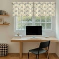 thumbnail image 5 of Yellow Flower Pattern Tier Curtains 24 Inch Length, Vintage Botanical Floral Simple Yellow Cafe Short Curtains for Bathroom Sink, Small Kitchen Curtain Light Filtering Drapes 2 Panels 27.5"Wx24"L, 5 of 8
