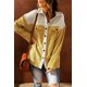thumbnail image 2 of ABPHQTO Chaqueta De Mujer De Pana Color Block Con Botones Gris, 2 of 5
