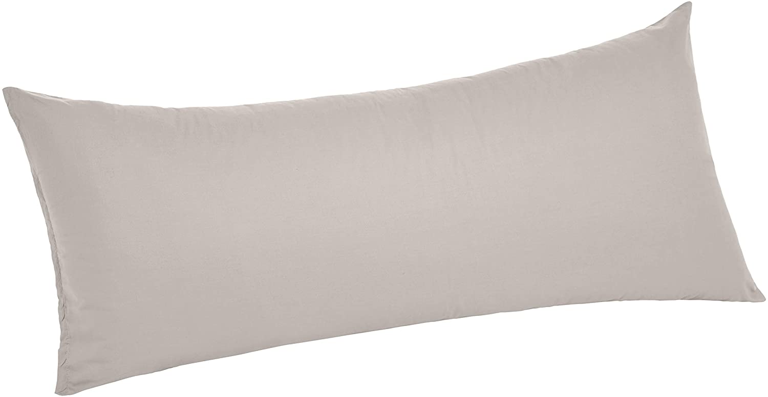 UltraSoft Cotton Pillow Case Body Pillow, 55 x 21 Inch, Dove Grey