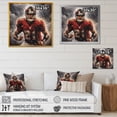 thumbnail image 4 of Designart "Crimson Storm Football Warrior" Football Floater Framed Canvas Prints, 4 of 5