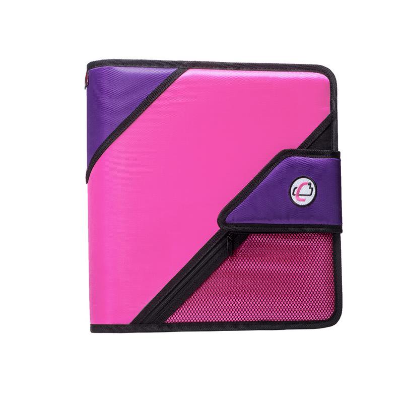 Case It 2" Open Tab ORing Velcro Binder with 5Subject Expanding File