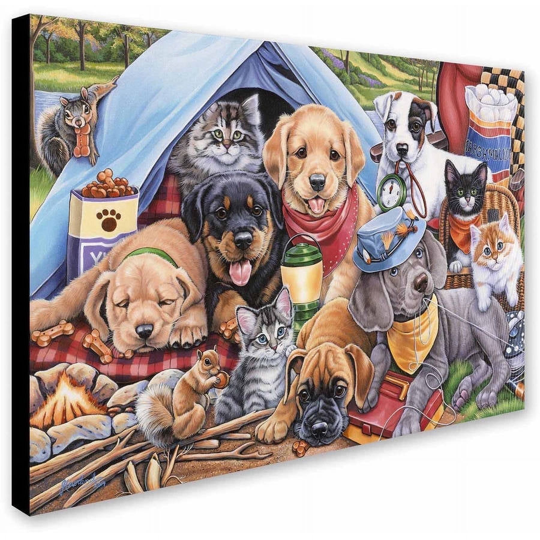 Trademark Fine Art 'Camping Buddies' Canvas Art by Jenny Newland