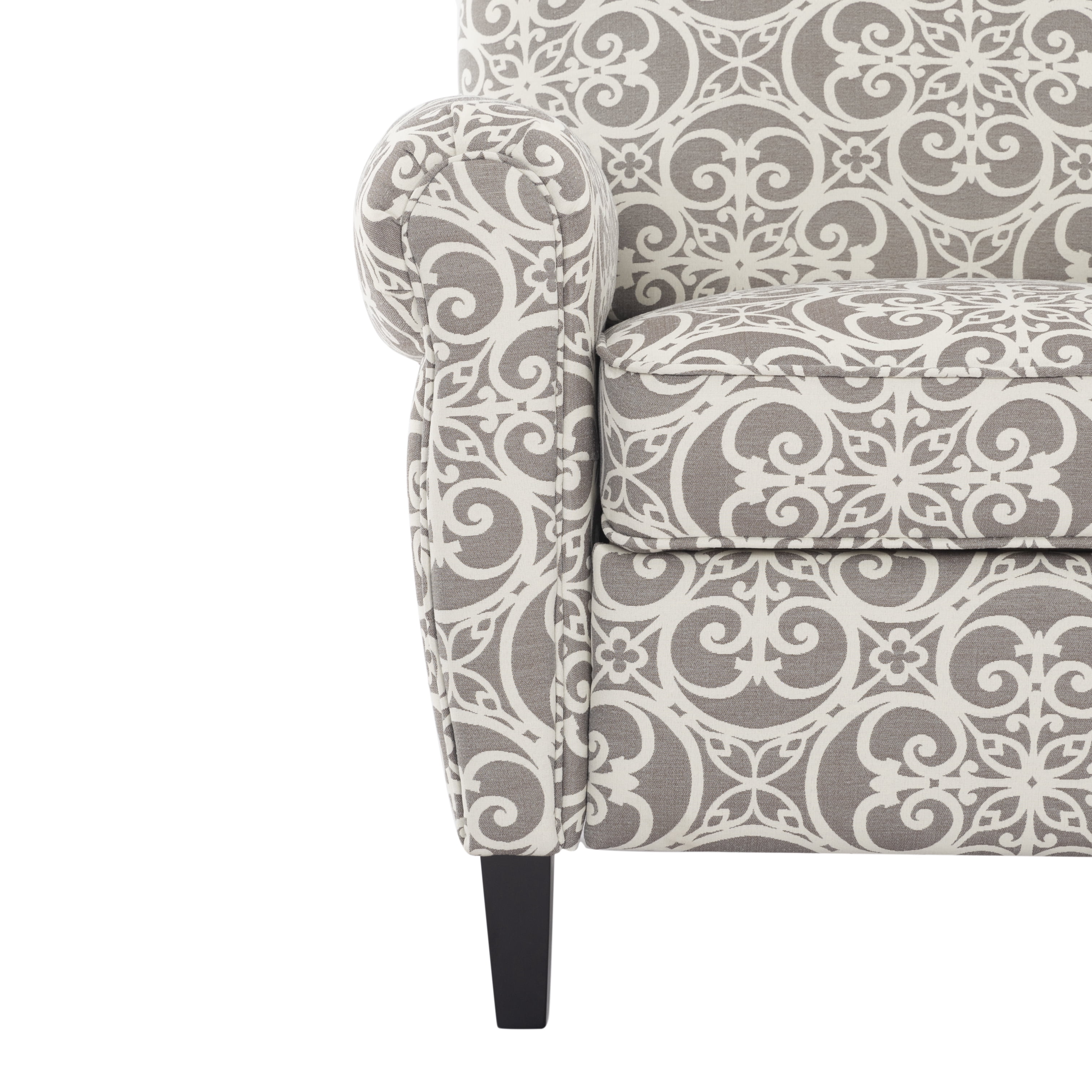 Gewnee 2-Pack Manual Push Back Recliner Chair,Modern Reclining Chair With Printed Linen Upholstery,Single Chair for Living Room,Office,Bedroom.Gray