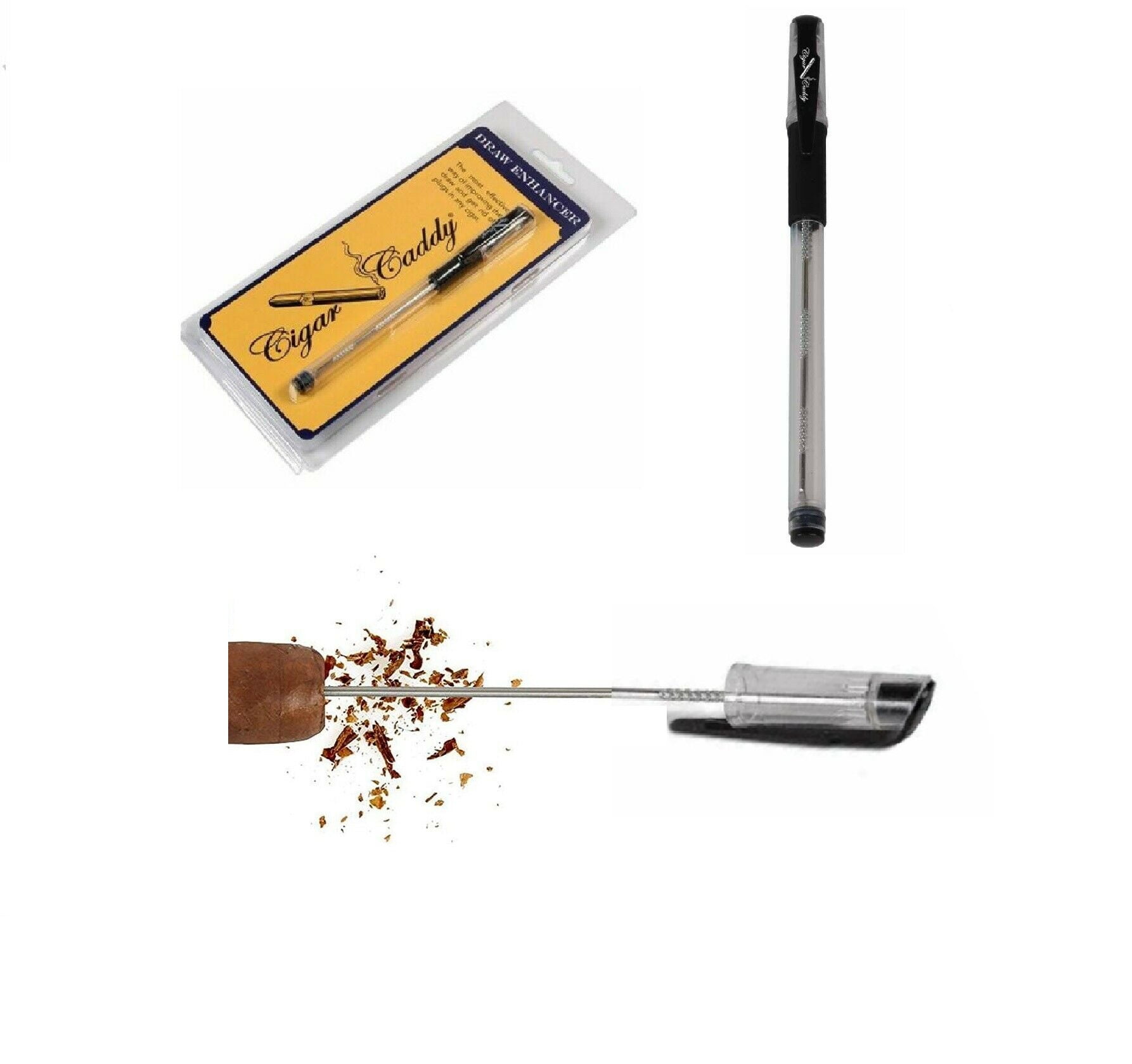 Cigar Caddy Cigar Draw Enhancer Tool Compact Pen Shape Cigar Drawer