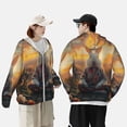 thumbnail image 4 of Vsdgher Flower Meditating Rabbit Print Adult Hoodie Shirts Rash Guard for Men Women,Long Sleeve Sun Protection Fishing Shirts for Athletic Running Swim-Medium, 4 of 7