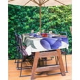 thumbnail image 3 of Fsddascl Purple Spring Floral Outdoor Tablecloth - 52x70 Inch Rectangle Dining Table Cover, Wildflower Garden Botanical Waterproof Outdoor Table Cloth with Umbrella Hole & Zipper for Picnic/Patio, 3 of 7