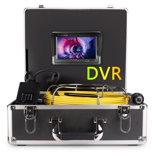 Monitor de cámara de inspección de tuberías de 7 pulgadas, 100 pies/30 m, IP68